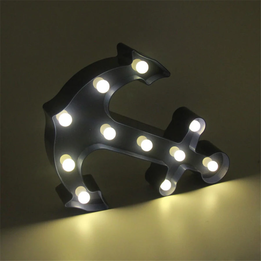 Cactus Flamingo Pineapple LED Battery Nightlight 23 kinds of 3D Marquee Desk Table Lamp Letter Lights Kids Room Decoration Lamp