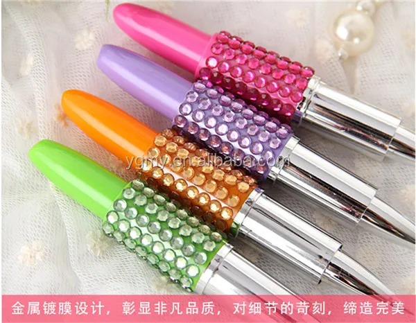 Rhinestone Sexy Ball Pen Lipstick Shape Ballpoint Ball Pen Buy Ball Penrhinestone Ballpoint 