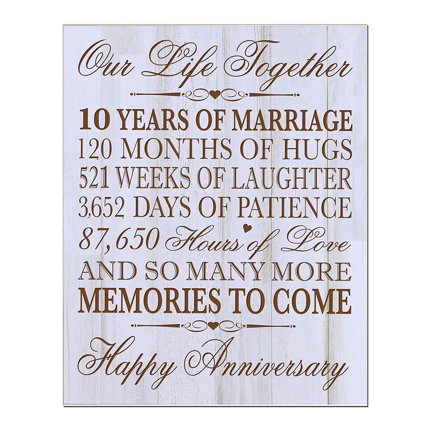 Buy 10th Wedding Anniversary Maple Wood Wall Cross Gift For Couple