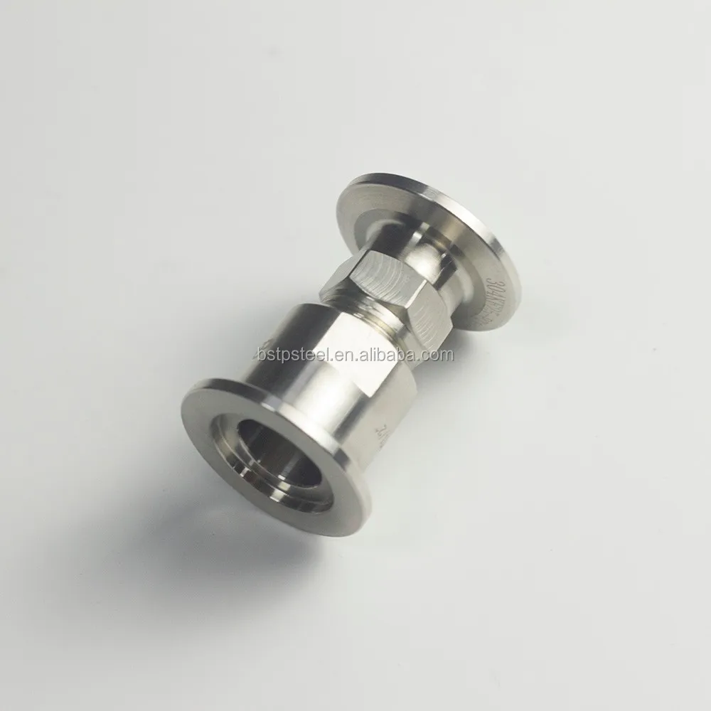 Kf40 To 1/2'' Npt Threaded Male Female Stainless Steel Vacuum Flange