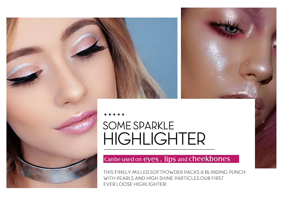 4 Colors Highlighter Face Powder Highlight Shading Powder Cosmetics