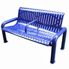 Powder coated steel outdoor garden park bench