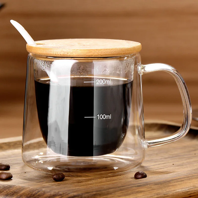 drinking glass coffee mug eco friendly transparent pyrex glass