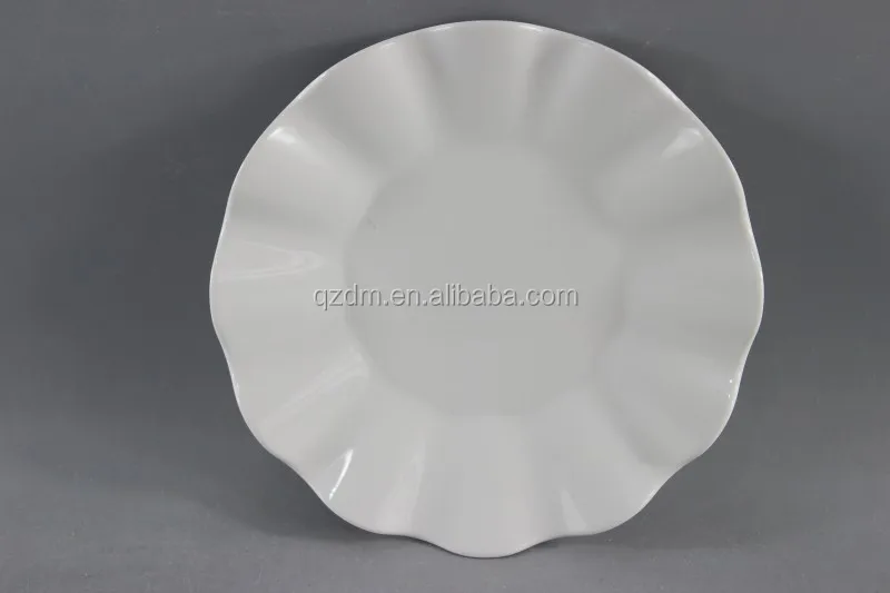 Restaurant Flower shape Melamine Dinner Plate White