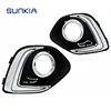 SUNKIA Soft Bright Light LED Daytime Running Light DRL with White+Yellow Turn Signal Function for Mitsubishi ASX 13-15