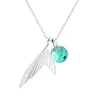 New arrival lovely charm jewelry mermaid tail necklace 925 silver ocean mysterious blue fish tail necklace