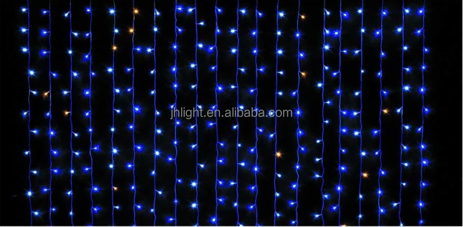 Christmas Curtain Lighting Show: Multi/Clear Colour Christmas Icicle Tube Light Waterfall Effect Animation
