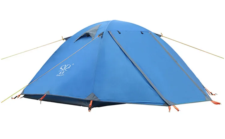 Ultralight 2 Person Waterproof Portable Double Door  storm proof  extreme weather mountaintop   4 season Camping alluminium tent