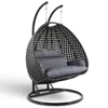 Patio Rattan Garden Wicker Outdoor Furniture Double Seater Outdoor Hammock Egg Hanging Swing Chair