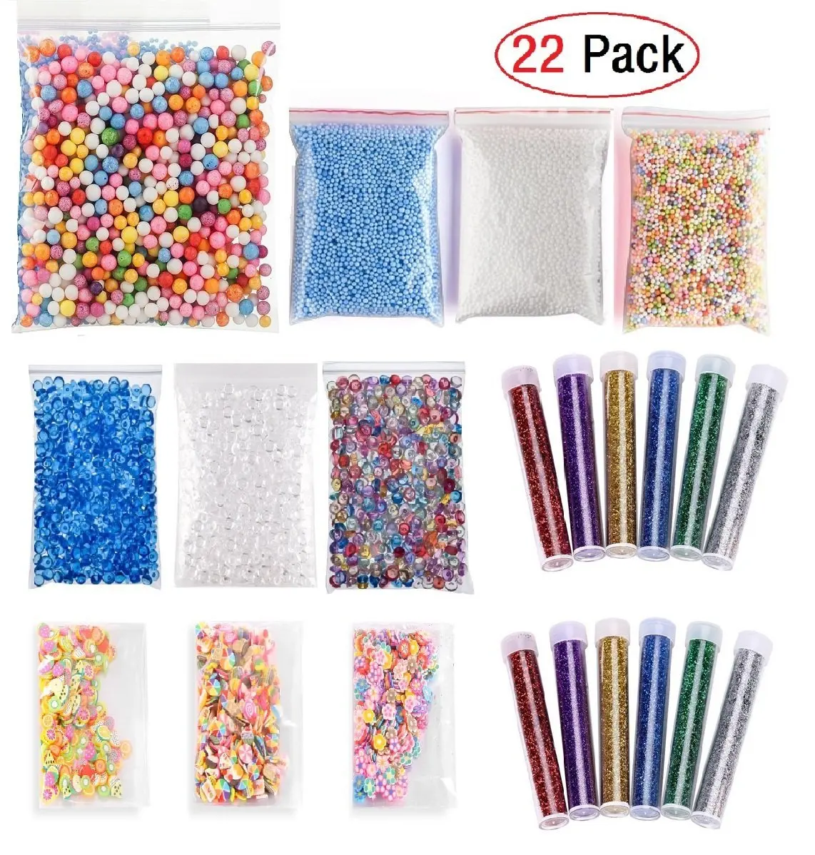 Slime Foam Beads Set Diy Art Craft For Homemade Slime Buy Foam Beads