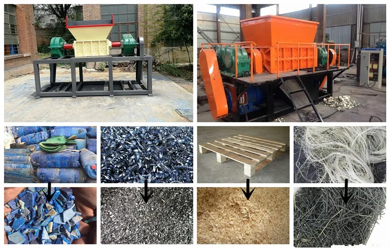 Used Plastic Rubber Portable Tire Scrap Steel Shredder Machine For Sale