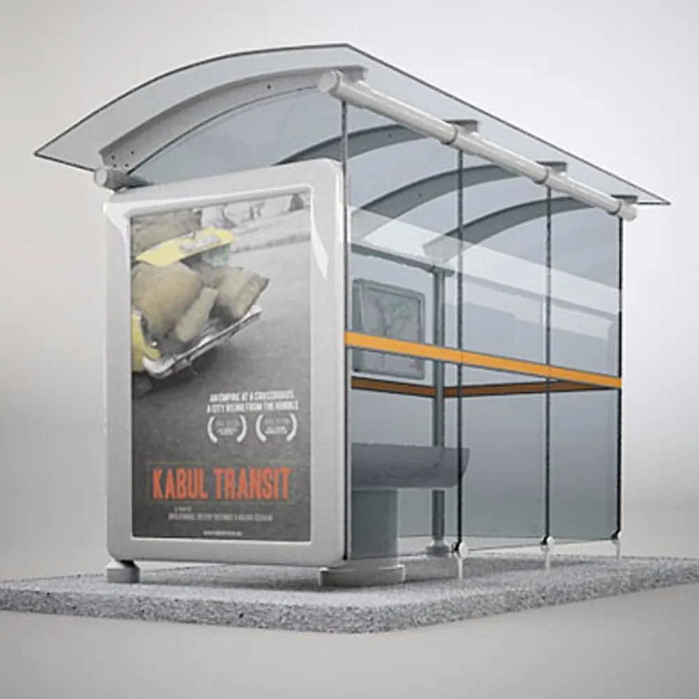 product-Outdoor Modern Waterproof Adverting Bus Stop Station Shelters-YEROO-img