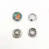 10mm epoxy metal pearl prong snap button for wear