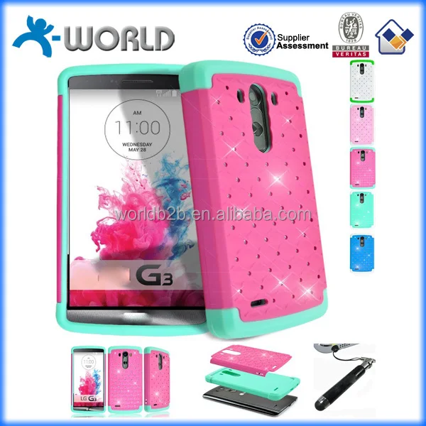 2015 Wholesale Bling Diamond 2 In 1 Made In China Mobile Phone Cases