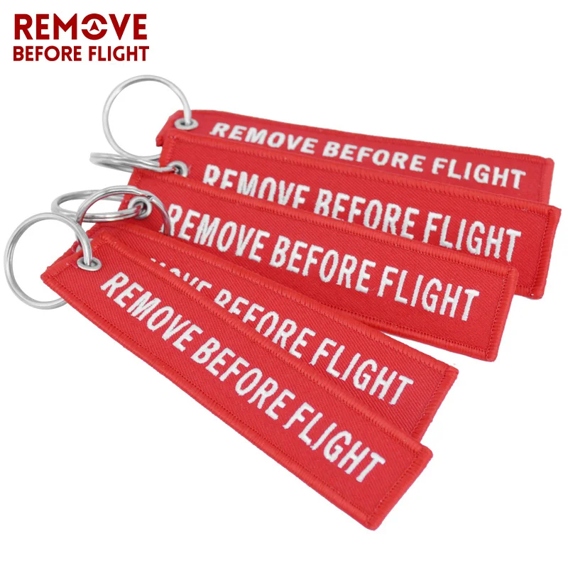 Remove Before Flight Chaveiro Key Chain for Cars Red Key Fobs OEM Keychain Jewel