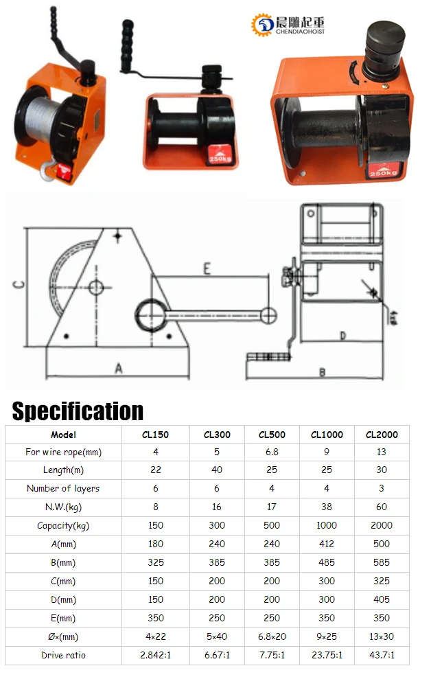 500kg 8m Small Hand Capstan Crank Worm Gear Winch Buy Hand Winch,Worm