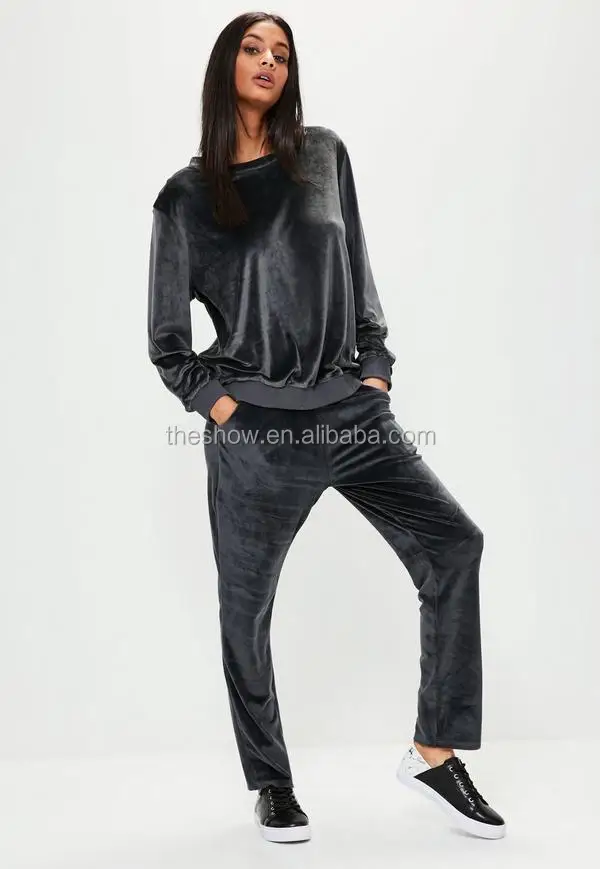womens velour tracksuit no hood