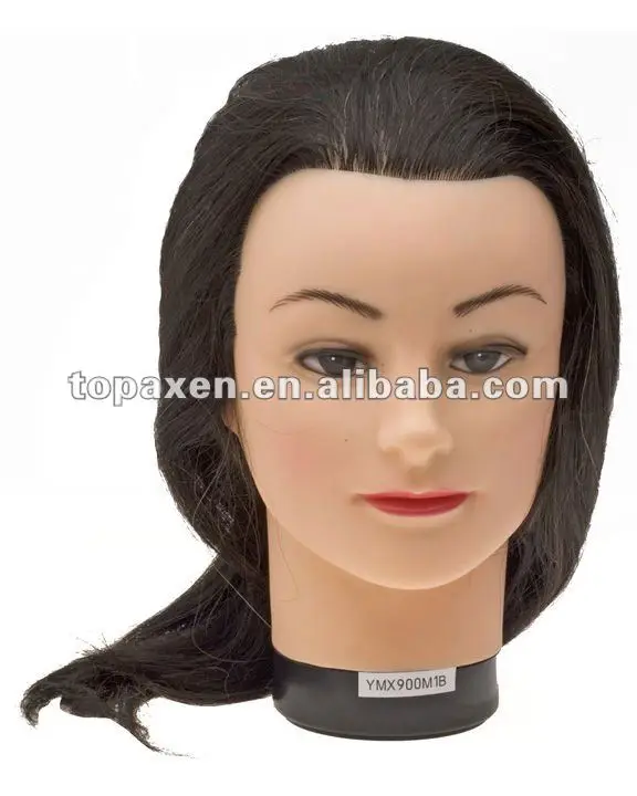 Real Human Hairdressing Training Head Cosmetology Mannequin Head