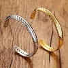 8MM High Polished 316L Stainless Steel Wheat Cuff Bangle