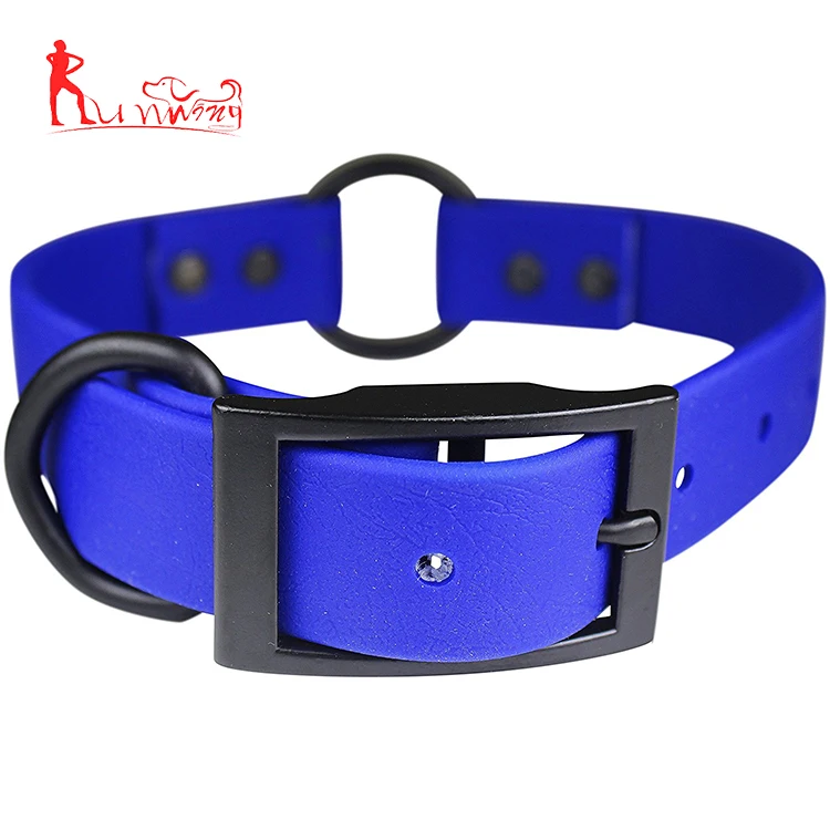 Waterproof Silicone Dog Collars With Zinc Alloy Buckle As Pet Supplies