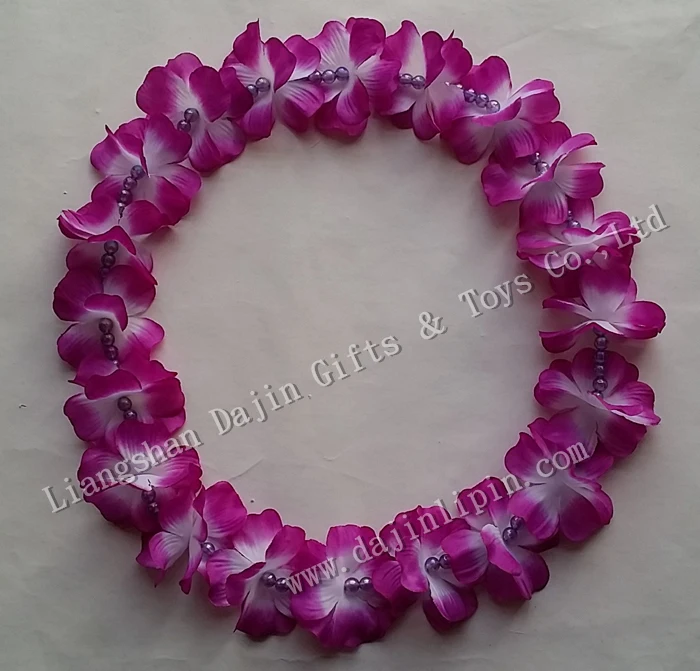 Collar De Flores Hawaianas Lei Con Cuentas Para Fiesta,Decoración 