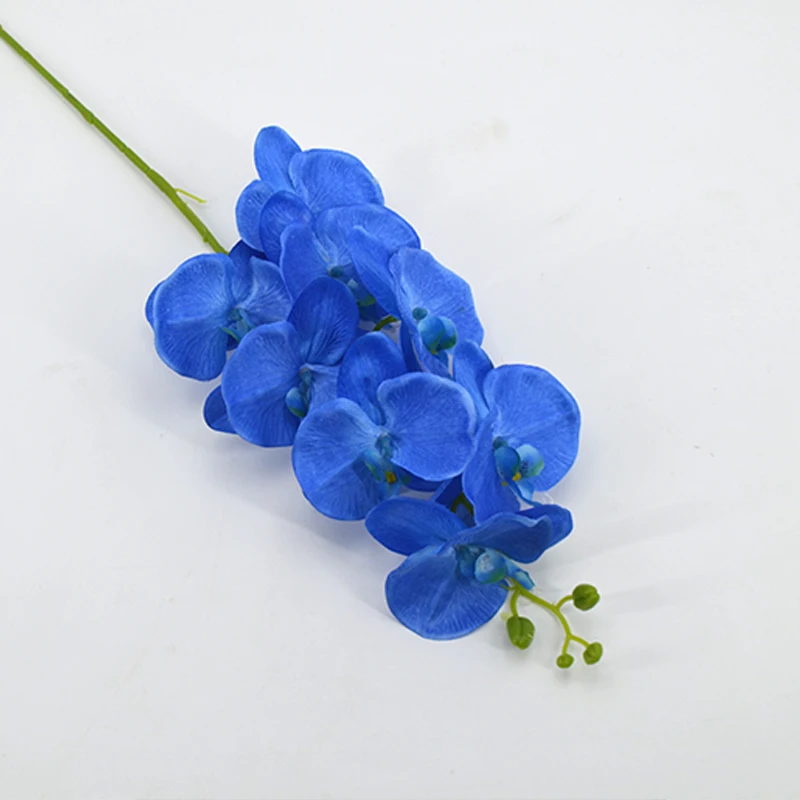 blue artificial flowers