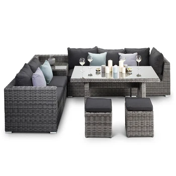 Rattan Rope Wicker Furniture Sofa Sets Villa Garden Outdoor Rattan Rope Wicker Furniture Sofa Sets
