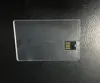 DIY Logo Print on paper stick on Blank Transparent Credit Card USB2.0 Memory Stick Flash Pendrive