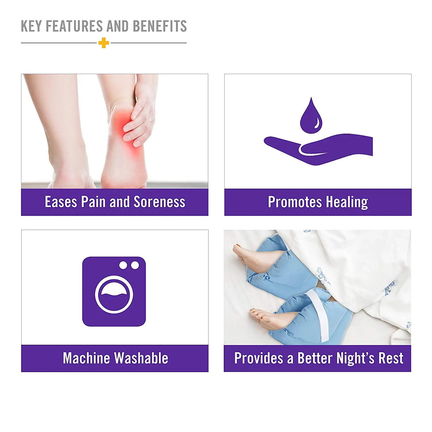 Blue Heel Cushion Pillow Protectors To Relieve Pressure From Sores And