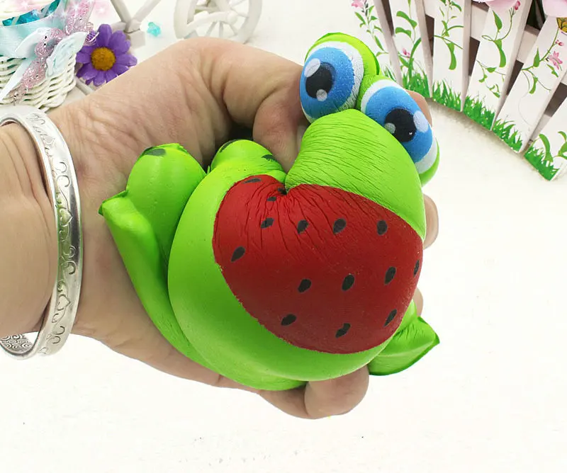 Keychain Squishy Slow Rising Toys Kawaii Jumbo Animals Squishy Frog