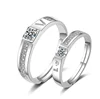Wholesale AliExpress Korea Fashion Love Crystal Diamond Engagement Jewelry Wedding Couple Rings