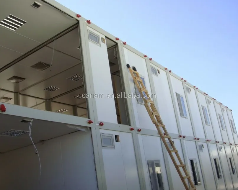 low cost prefabricated container house for temporary dormitory