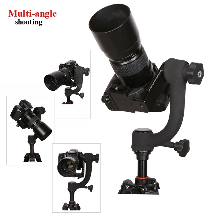 Panoramic Gimbal Tripod Head With 1/4"screw For Telephoto Len Camera