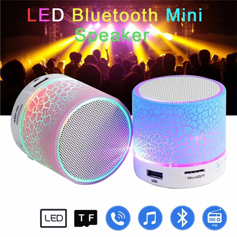 best selling mini crack speaker colorful LED Blue tooth wireless portable Speaker A9 - ANKUX.COM