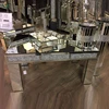 Sparkle bricks modern mirrored glass diamond crush crystal wood coffee center table