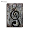 Decorative Home crafts item handmade 3d black rustic painting modern music gift set