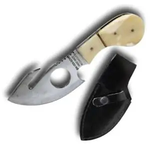 Bone Handle Gut Hook Full Tang Skinning Knife GW1538BONE - Hunting Knives