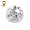 Honeycomb Shape Finely Processed Polished Round White Cubic Zirconia Gemstone