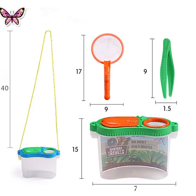 Insect Bug Adventure Toy Set 18pcs Backyard Exploration Bug Collection ...