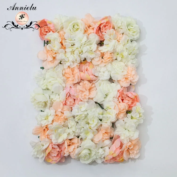 Wholesale Pink Silk Rose Flower Wall Panel, 16''X24'' Artificial Flower Wall Wedding Backdrop for Wedding Party Decoration