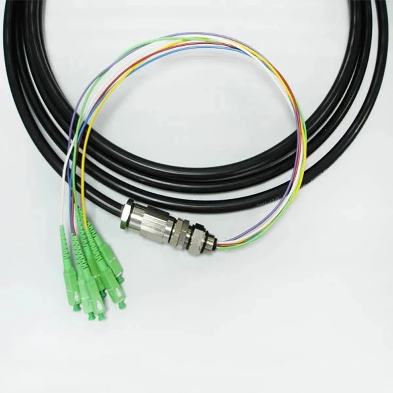 2 4 6 8 12 Core Waterproof Outdoor Optical Fiber Pigtail Patch Cord