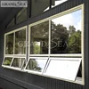 American style cheap aluminum chain winder awning window with grill