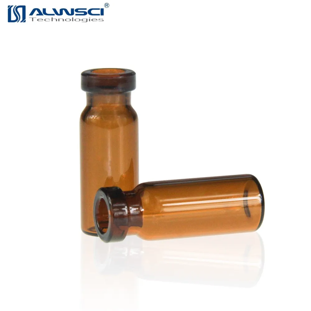 Alwsci 2ml Amber Glass Gc Crimp Vial With Patch Nd11 Automatic Sampler