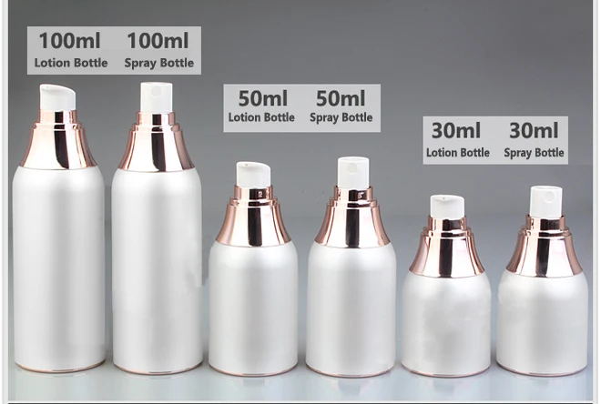 100ml 3oz white empty cosmetic plastic PETG serum bottle with spray or pump for Emulsion cream packaging