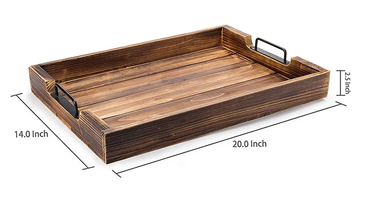 black wood serving tray