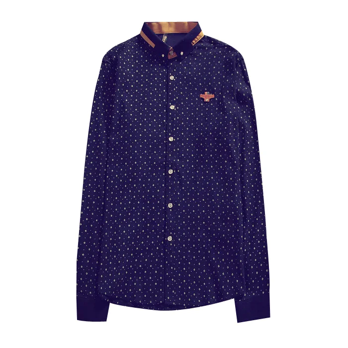 Men/'s 100/% Cotton Mini Polka Dot Design Dress Shirt AH617