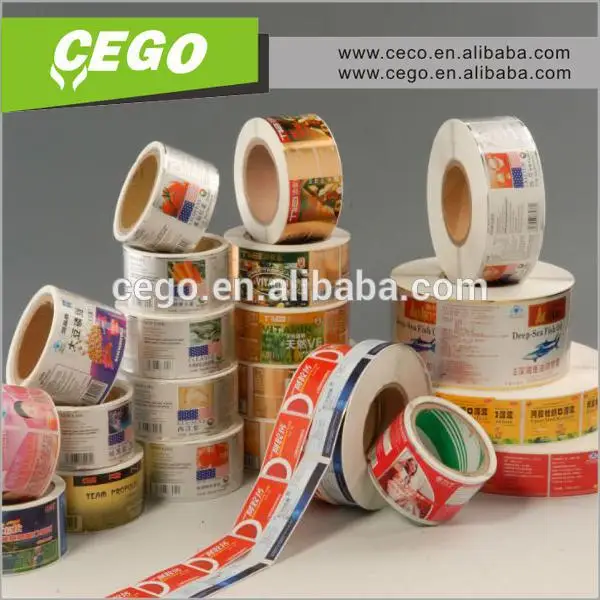 logo sticker roll