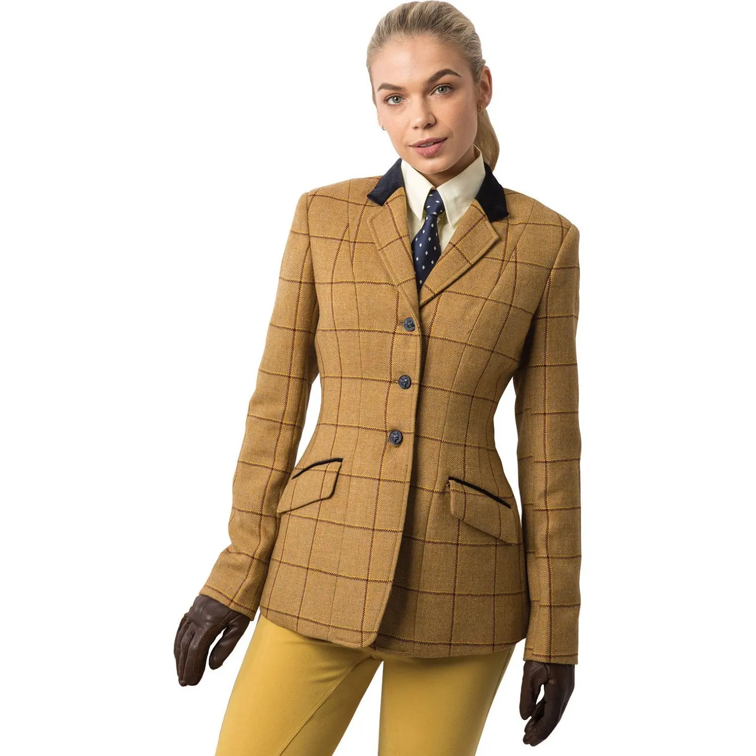 Ralph Lauren Womens 2017 Tweed Riding Jacket In Khaki - Prism ...