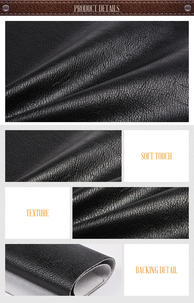 Factory Direct Sales Colourful Soft Pu Artificial Fabric Leather For Furniture Sofas