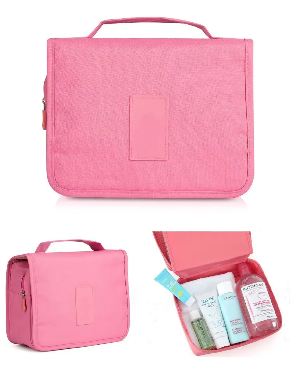 CINEEN Travel Handbag Multifunctional Cosmetics Wash Waterproof Bag Pink